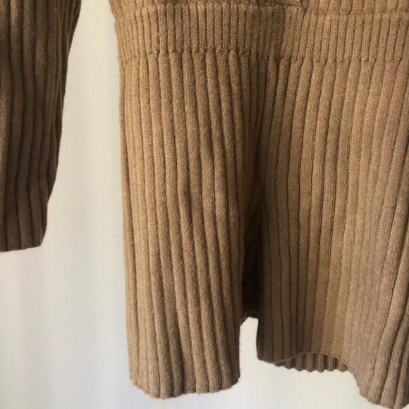 NWT Zara Taupe Ribbed Sweater Knit Short Romper M - Picture 3 of 11